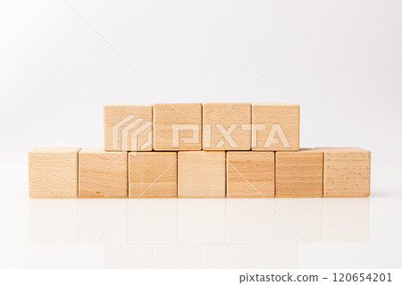 wooden cubes on a white background wooden cubes on a white background 120654201