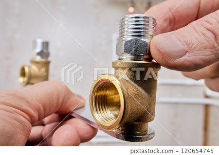 Adapter with external thread male tap reducer connection to mounting bracket for mixer faucet. Adapter with external thread male tap reducer connection to mounting bracket for mixer faucet. 120654745