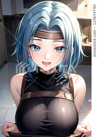 Woman looking up 120654780