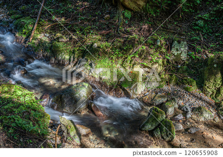 Kurama River, the clear stream of Kurama, Kyoto, Kyoto City 120655908