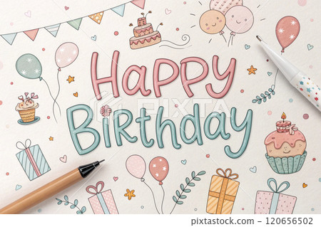 happy birthday background 120656502