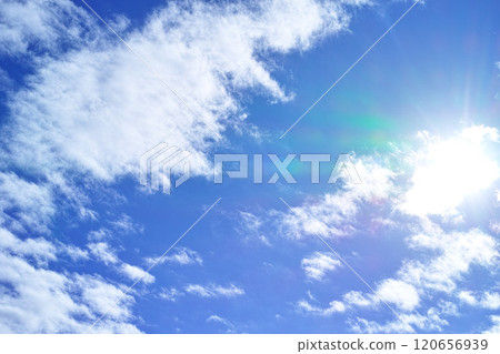 藍色的天空和雲圖像 藍色的天空和雲圖像 120656939