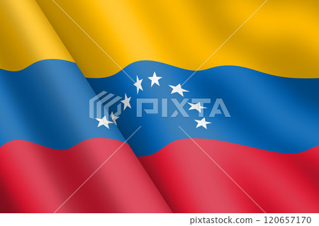 Venezuela waving flag 3d illustration 120657170