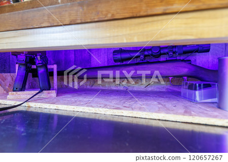 The renovated fishing hut of a friendly captain. The dirt floor wall is made of fake rock and mortar. 120657267