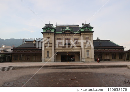 Retro staircase to the second floor at Mojiko Station 120658376
