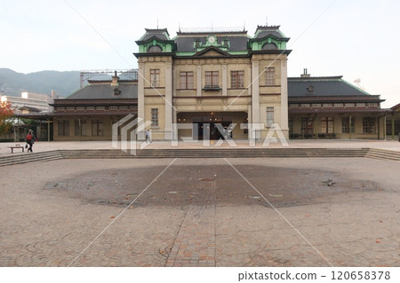 Retro staircase to the second floor at Mojiko Station 120658378