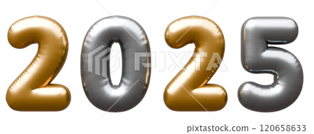 3D image_letter balloon_2025 3D image_letter balloon_2025 120658633