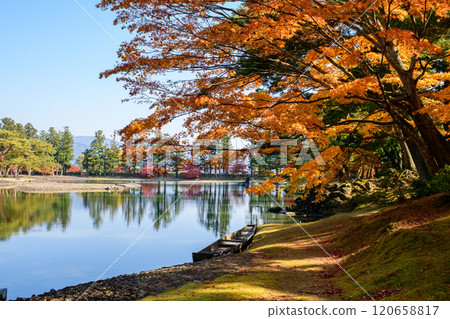 Autumn at Motsuji Jodo Garden, Iwate Prefecture Autumn at Motsuji Jodo Garden, Iwate Prefecture 120658817
