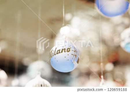 Christmas tree bauble on background with bokeh light Christmas tree bauble on background with bokeh light 120659188