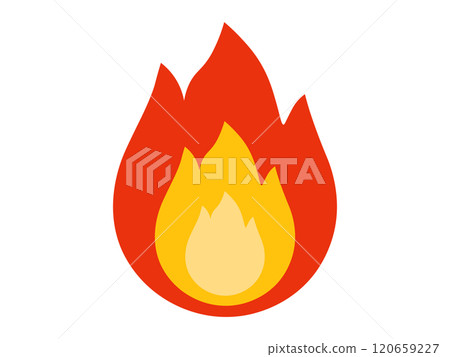 Flame icon (deformed fireball) 120659227