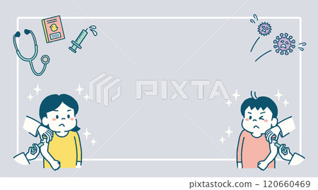 Background illustration of children getting vaccinated Background illustration of children getting vaccinated 120660469