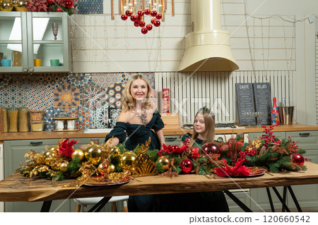 together biscuit new family year little children kitchen winter season table happy home 120660542