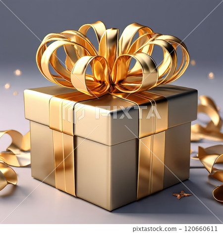 an AI Image Generator, Gift Boxes With Decorative Ribbons 120660611