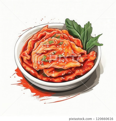 the AI Image Generator, Korean Kimchi Dumplings in a Black Bowl 120660616