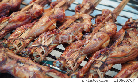 Traditional Thai Grilled Chicken - Perfect for Food Promotions and Cultural Showcases 120660707