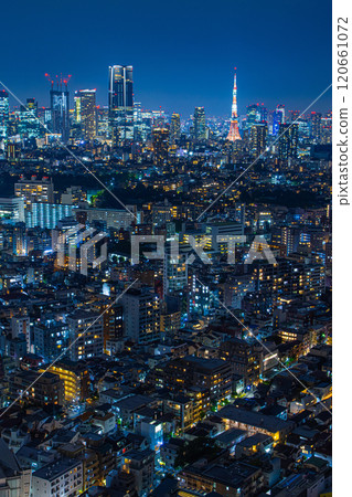Tokyo Tower Summer Illumination 2024 as seen from Ebisu 120661072