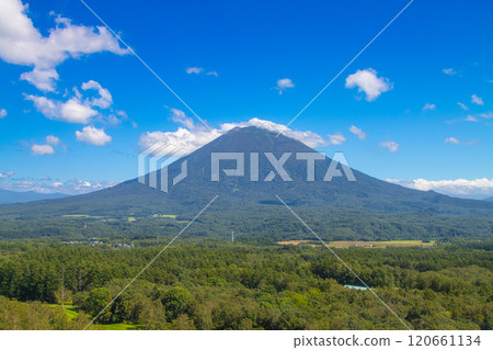 北海道藍天下的羊蹄山 120661134