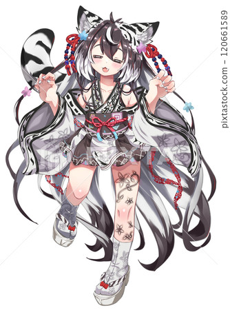 Standing image material "Daughter of the White Tiger" Girl facial expression 2 120661589