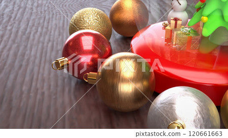 The Christmas decor Background for Holiday concept 3d rendering. 120661663