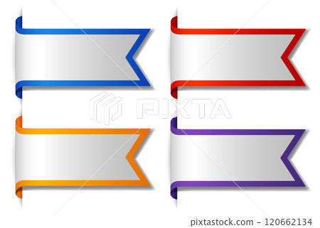 Colorful Ribbon Banner Set 120662134