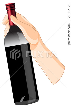 Hand Holding a Wine Bottle Hand Holding a Wine Bottle 120662173