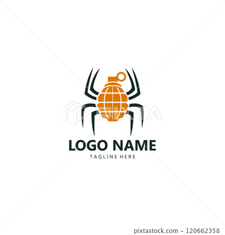 spider grenade logo design vector spider grenade logo design vector 120662358