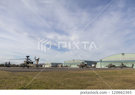 Apron area where helicopters are parked Apron area where helicopters are parked 120662365