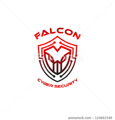 line eagle head cyber security logo design line eagle head cyber security logo design 120662586