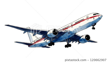 Flying airplane (large jet) 120662907