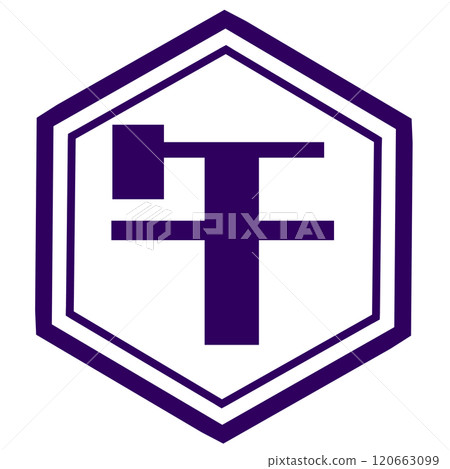 Purple hexagonal horse 120663099