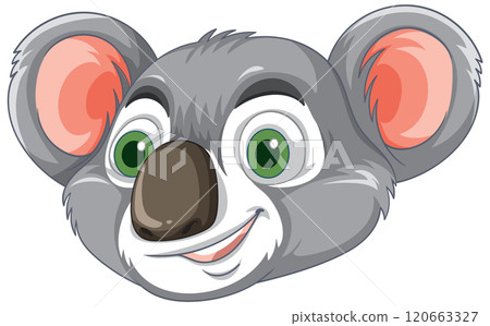 Cheerful Koala Cartoon Illustration Cheerful Koala Cartoon Illustration 120663327