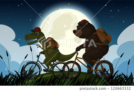 Dinosaur and Bear Biking Adventure 120663332