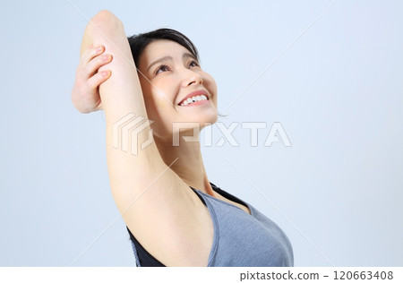 Women's exercise and stretching image 120663408