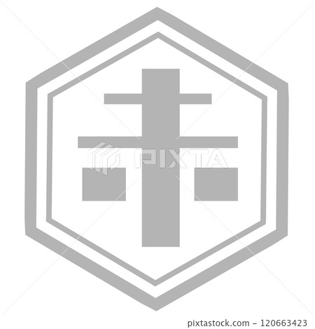 灰色六邊形 灰色六邊形 120663423