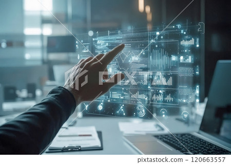 Futuristic Data Analysis Interface 120663557