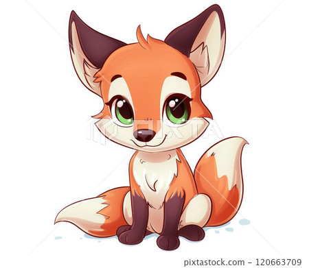 Cute fox. Forest animal. Baby character illustration Cute fox. Forest animal. Baby character illustration 120663709