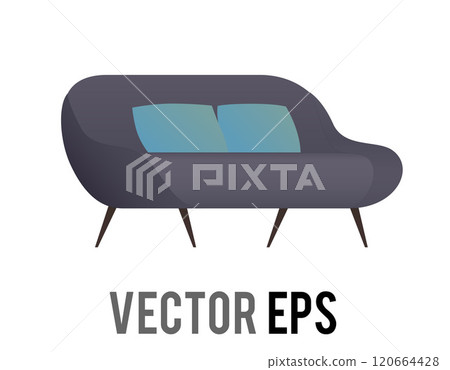 Designer parametric sofa for sitting room 60s 70s retro style home interior design Designer parametric sofa for sitting room 60s 70s retro style home interior design 120664428