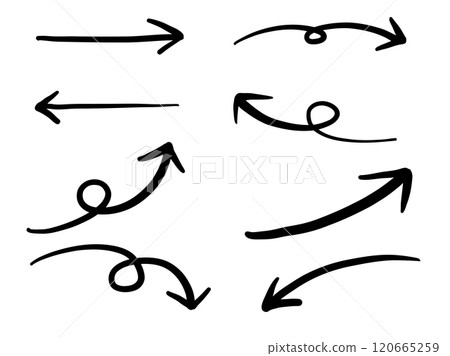 Simple arrow hand-drawn illustration Simple arrow hand-drawn illustration 120665259