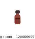 Vector icon for creating handmade soap: liquid glycerin in a lidded glass bottle 120666055