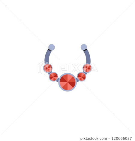 Vector illustrations of round titanium earrings for nose piercing on a white background. Vector illustrations of round titanium earrings for nose piercing on a white background. 120666087