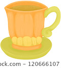 Cute Teacup and Saucer Design for Fall Decor 120666107