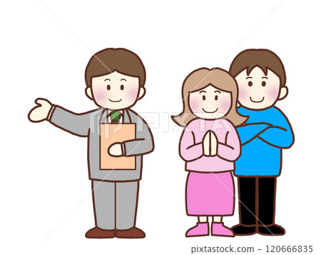 Guide and young couple 120666835