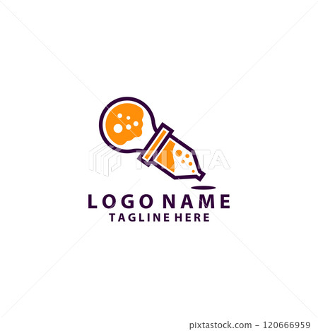 eye dropper art logo design vector 120666959