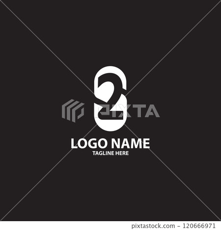 initial letter S2 logo design vector 120666971