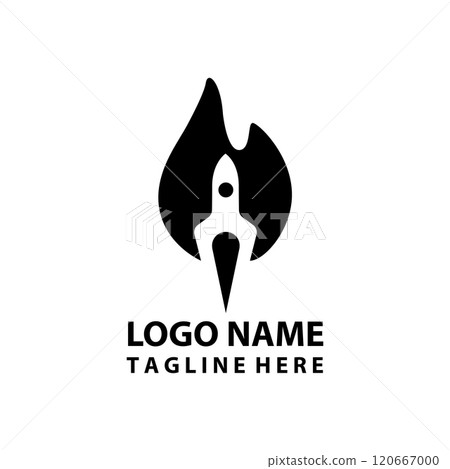 rocket fire flame logo design vector rocket fire flame logo design vector 120667000