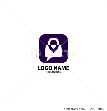 shopping bag place logo design vector shopping bag place logo design vector 120667002