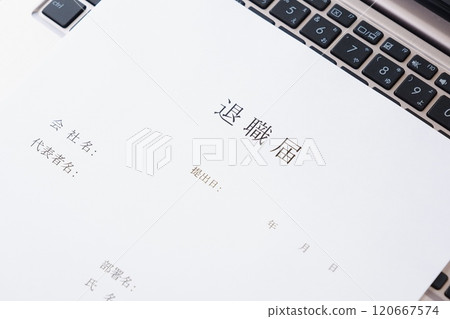 Submit a notice of resignation and resign from the company you work for 120667574