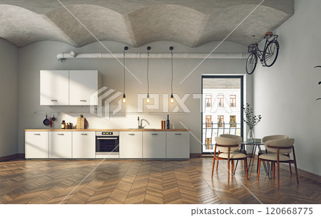 Modern minimalist interior 120668775