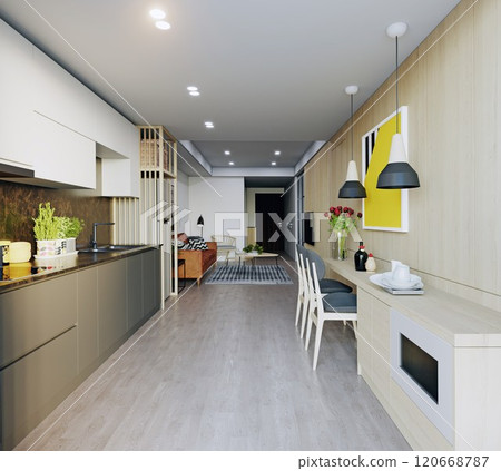 modern studio interior. 120668787