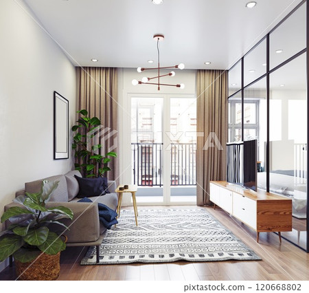 modern living interior design. 120668802